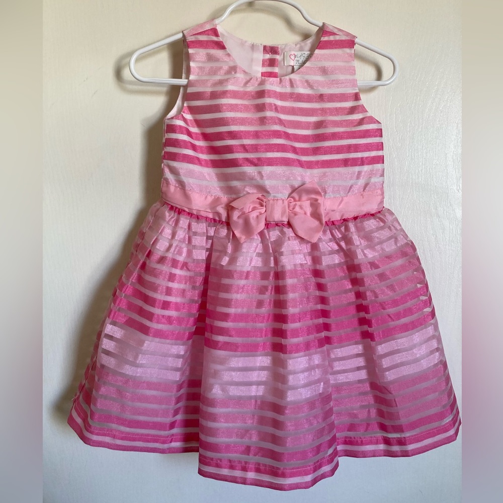 *Children’s Place New Pink Striped  Sleeveless Party Dress #IR